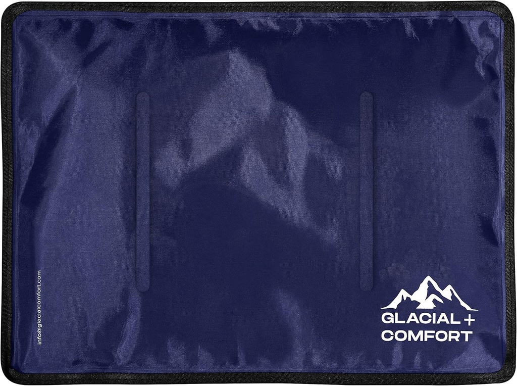 Glacial Comfort Veliki gel Ledeni paket za poškodbe ponovno uporaben - (15" x 11") Hladni padci za bolečine v hrbtu, Hip, koleno, ramena, mišične seve, migrena & postpartum recovery, Flex tehnologija - kompresija Pad.