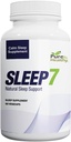 Čisti in zdravi spanec7 Naravna podpora za spanje w/magnezijev glicinat, melatonin, L-teanin, Valerian, Lemon Balm, GABA, in pasijon cvet