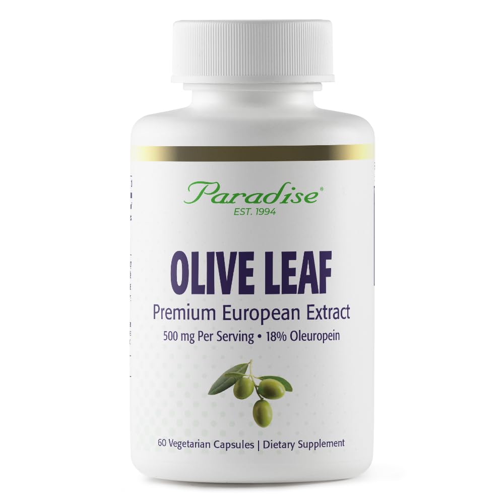 Paradise Herbs Olive Leaf Extract iz španskih andaluzijskih oljčnih dreves, Super Potent, Ultra Pure, Non-GMO, Vegan, Gluten brezplačno, 60 vegetarijanske kapsule