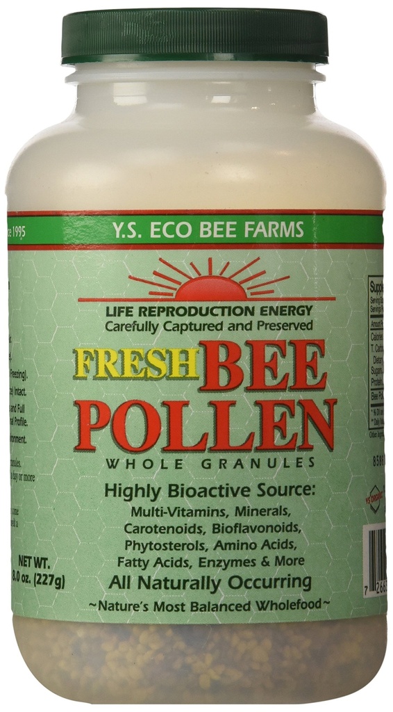 Y.S. Organics Fresh Bee Pollen Cela zrna, 8 Ounce