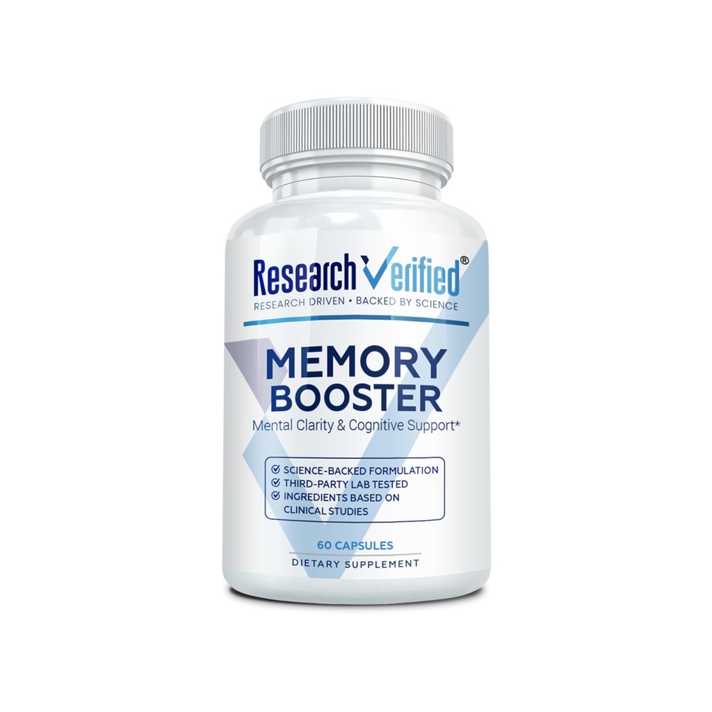 Raziskave Preverjen spomin Pospeševalec - Nootropic Supplement - Izboljšati kognicijo in spomin - Levja griva, Ginkgo Biloba, BioPerin - 60 kapsul - Non-GMO - Izdelano v ZDA