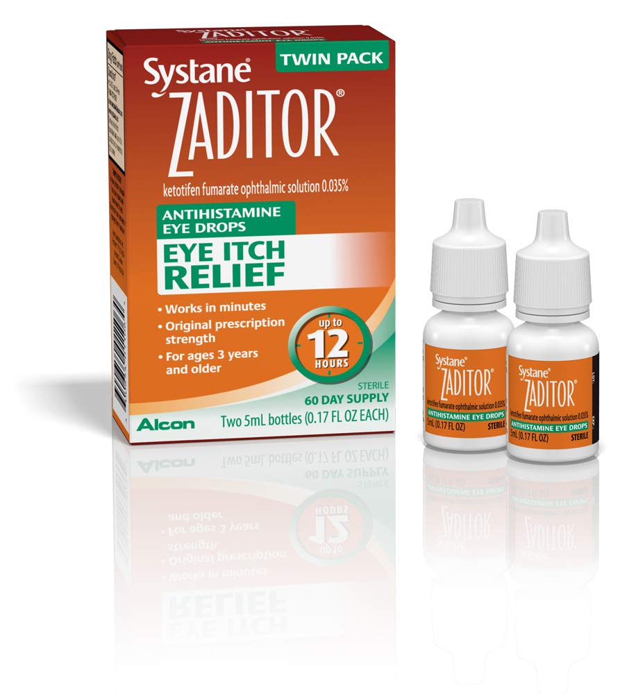 Zaditor Antihistaminik kapljice za oči, Twin Pack, 5-ml vsak