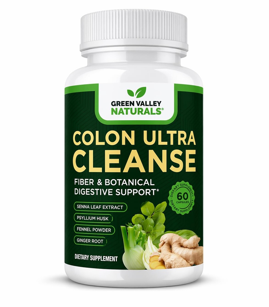Colon Cleanse - naravna rešitev za zdravje kolonije - naravna Laksative - zaprtje Relief - Gut Detox - Probiotiki - Začetek dela v 24 urah - podpira naravne Bowel Rhythms (1 steklenica, 60 Število)