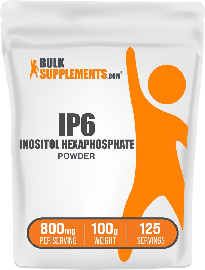 BulkSupplements.com IP6 prašek - Inositol Hexafosfat, IP6 dodatek - Inositol dodatek za imuno podporo, Gluten Free, 800mg na serviranje, 100g (3.5 oz) (Pack of 1)