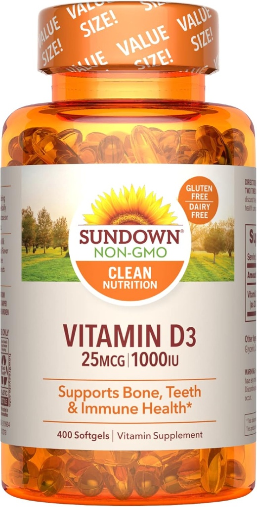 Vitamin D3, 400 Softgels