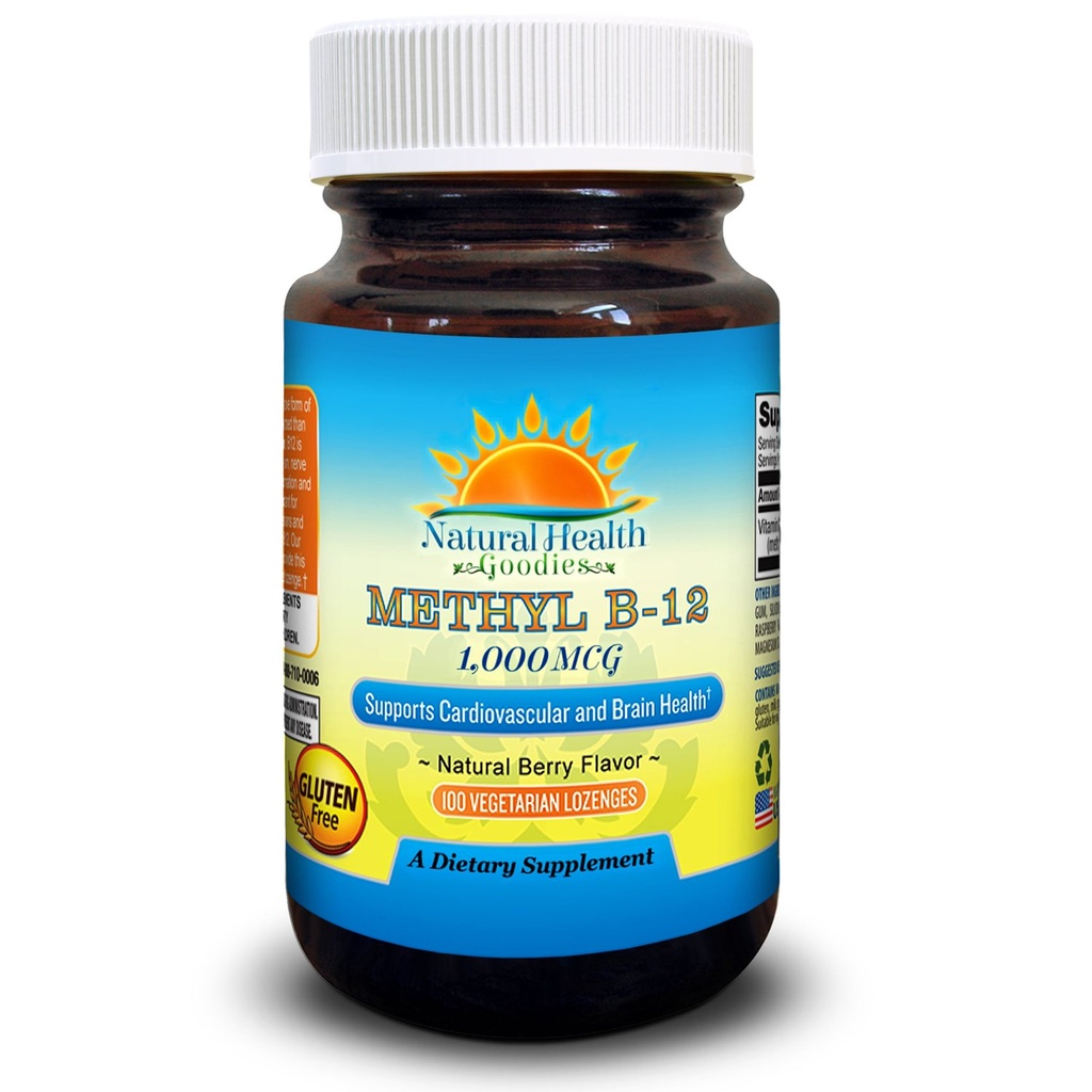 Vitamin B12 Metilkobalamin 1000 μg Veganske podjezične žvečljive nogavice