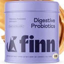 Finn Digestive Probiotics za pse - Popolni prebavni sistem Podpora z bučo, Prebiotiki, & Live Probiotics - Vet Priporočeni & Made v ZDA - 90 Soft Chews (Peanut Butter)