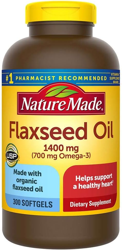 Narava izdelano organsko laneno olje 1400 mg Omega-3 700 mg 300 Softgels