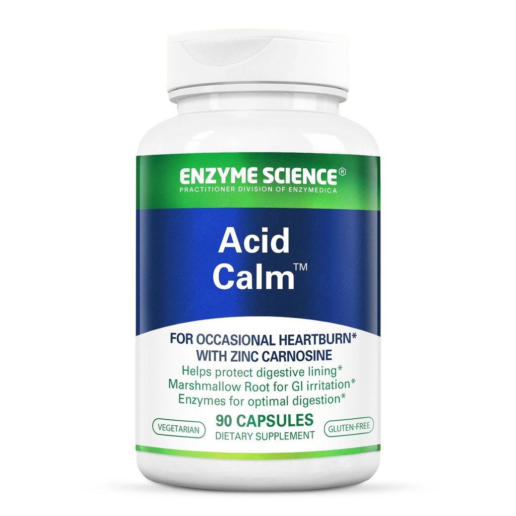 Enzyme Science Acid Calm, 90 Kapsule – za občasno zgago in prebavne motnje – Digestion Enzyme Supplement – Prebavna pomoč – Vegetarijanske kapsule