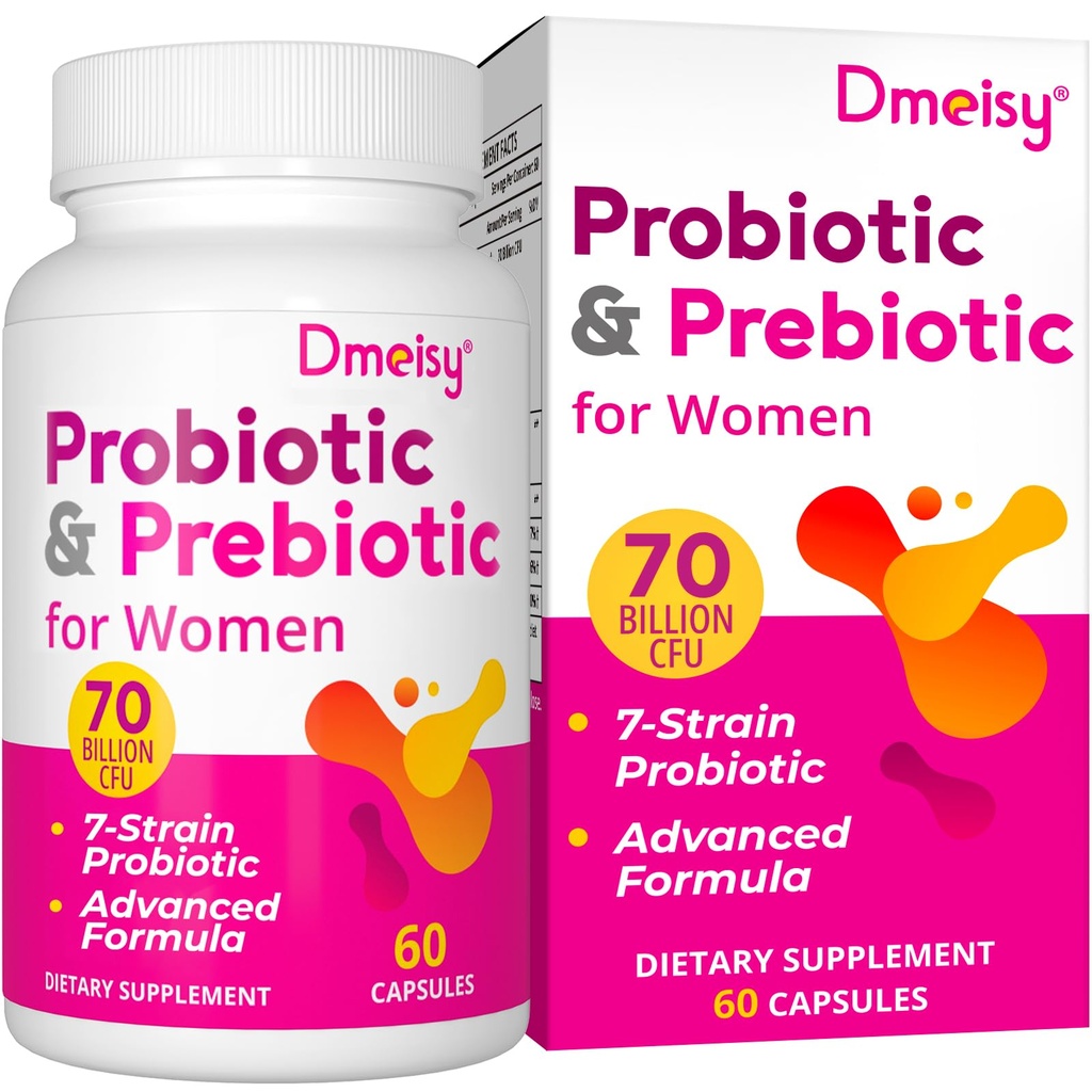Vaginalni probiotiki, 70 milijard CFU probiotiki za ženske, 13- v-1 ženske probiotiki in organski prebiotiki za vaginalno, urinsko, pH ravnovesje, imuno, črevesje in prebavne motnje, napihnjeno zdravje - 2 meseca dobave