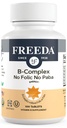 Freeda Vitamin B Complex No Folic No PABA - Super B Complex Kosher Vitamin dodatek z vitaminom B1 Vitamin B2 Vitamin B3 Vitamin B5 Vitamin B6 Vitamin B12 - Vit B Complex B za ženske in moške (100 Ct)