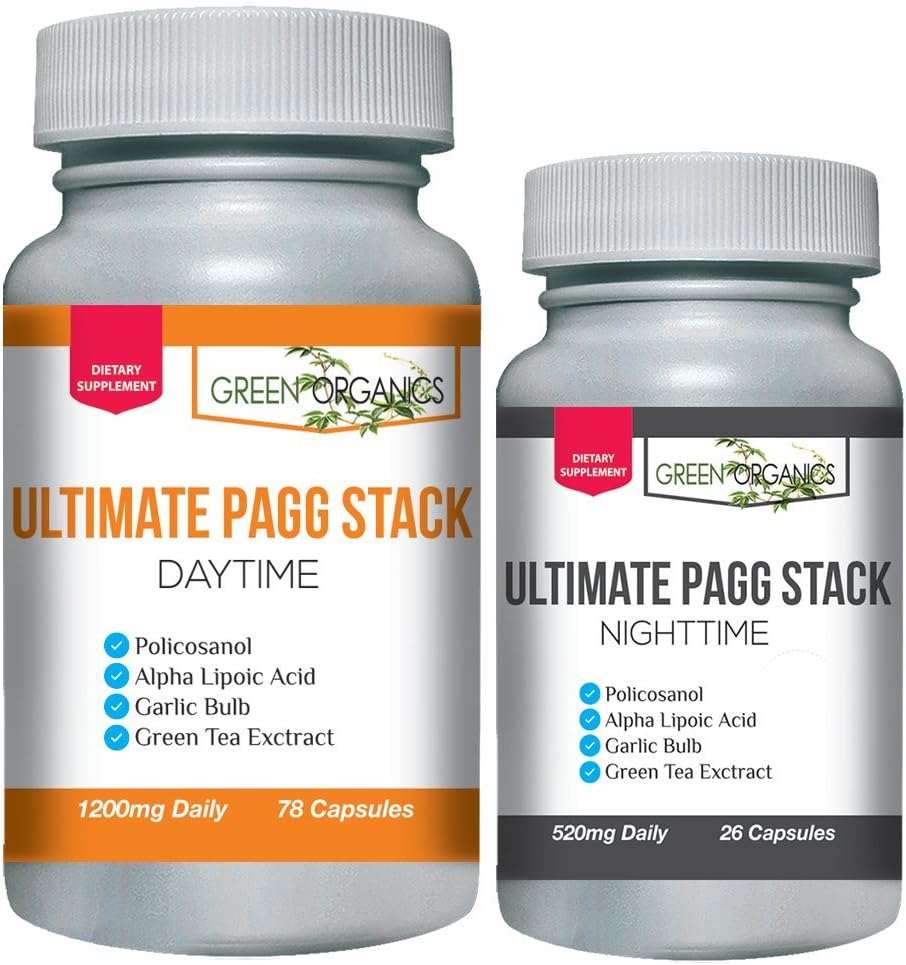 Ultimate PAGG StackTM 4 ur telo Tima Ferrissa - Policosanol, Alpha lipoična kislina, Zeleni čaj Flavonoli, česen ekstrakt