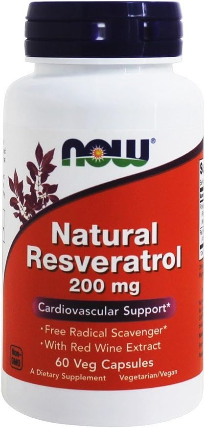 Naravni Resveratrol, 200 Mg, 60 kapsul po zdaj hrani