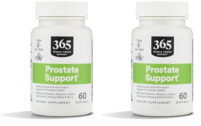 Celotno živilsko tržišče, podpora prostate, 60 softgels (paka z 2)