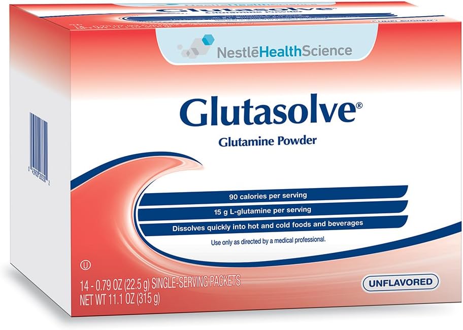 Glutasolve Glutamin prašek, nearomatiziran, 0,79 Oz pakiranje, 14 pakiranje