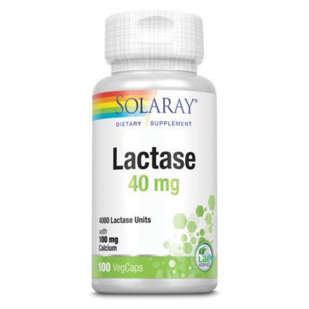 SOLARAY Kapsule laktaze, 40 mg ± 100