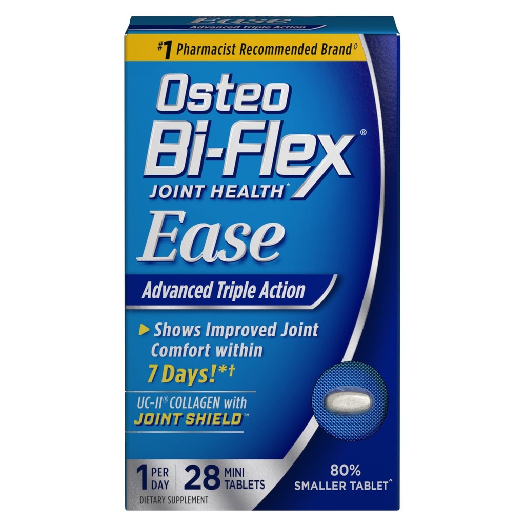 Osteo Bi- Flex Skupno zdravje Olajšajte napredno trojno ukrepanje Mini Tabs - 28 ct, pakiranje po 3