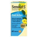 Senokot-S Dual Action 60 tablete, naravno rastlinsko lepilo Plus Stool mehke tablete, nežna zanesljiva čez noč olajšava občasno zaprtje bela