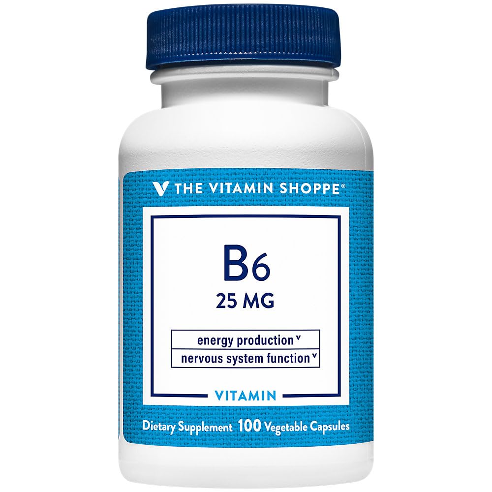 Vitamin B6 a Podpira proizvodnjo energije a 25 MG (100 rastlinskih kapsul)