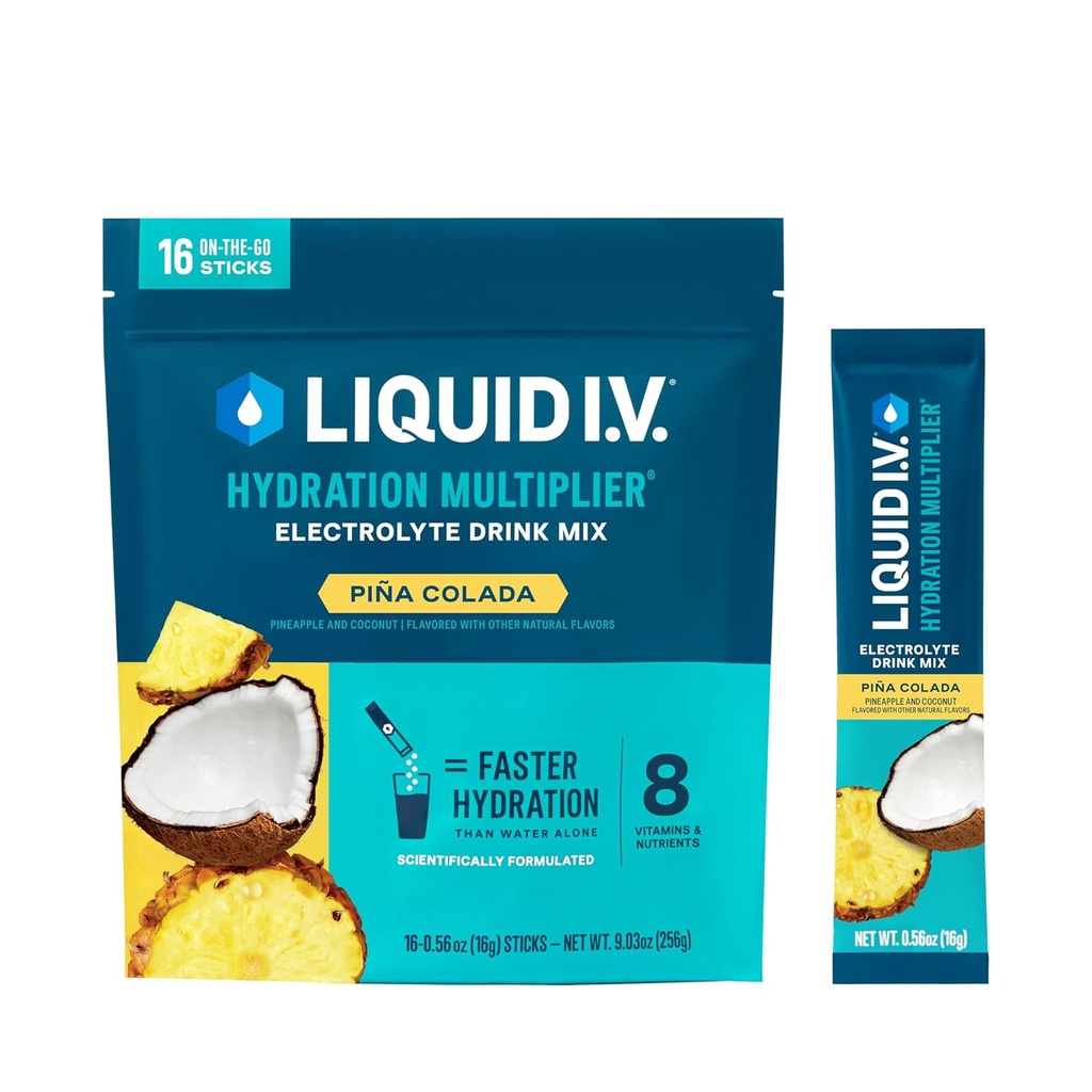 Tekoči I.V.® Hydration Multiplier® - Piña Colada - Hydration Powder Packets 