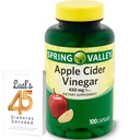 Apple Cider Kis 450mg. Spring Valley Apple Cider Vinegar Kapsule 450 mg 100 Število, Non-GMO, Gluten brezplačno Dopolnilo z Luall je 45 diabetes dekodirani