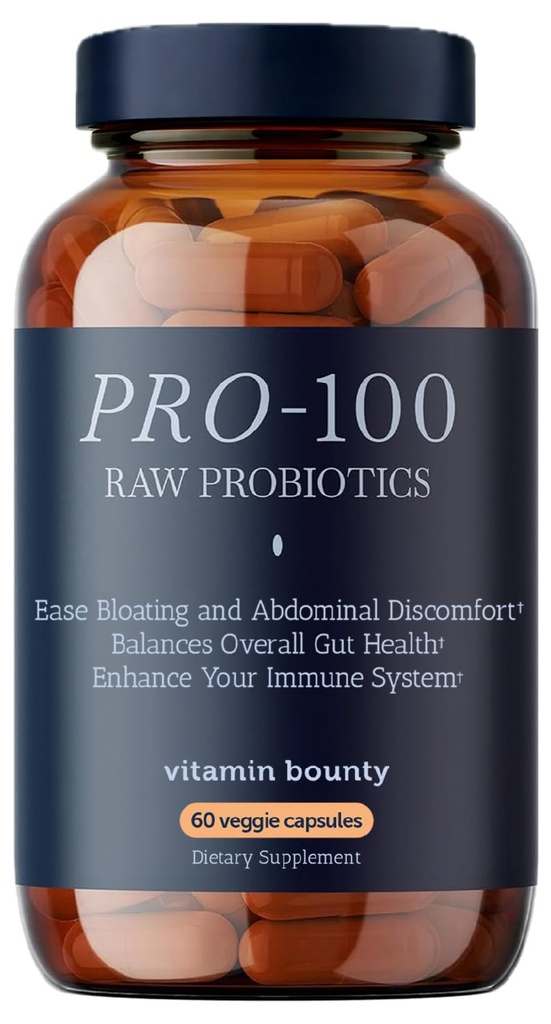 Vitamin Bounty Pro- 100 Probiotic 100 milijard CFU - 13 sevov za digestivno zdravje in imuno podporo - Probiotiki visoke jakosti za ženske in moške - zapoznela sprostitev kapsule za zdravje Gut - 60 Count