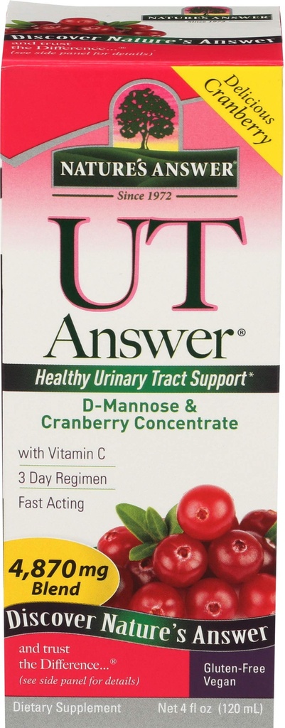 Narava Odgovor UT Odgovor D Mannose Cranberry, 90 Število kapsul 2 pakiranje 