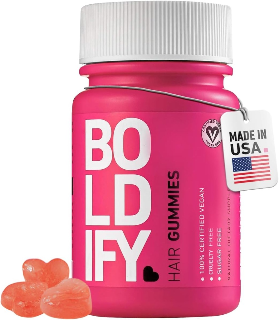 Pospešite rast las Gumies - Sugar-free Biotin Gumies - hitro delujoči Veganski vitamini za kožo, nohti in lase - 5000mcg Biotin / Serving, 30-dnevno oskrbo - naravna jagodna aroma