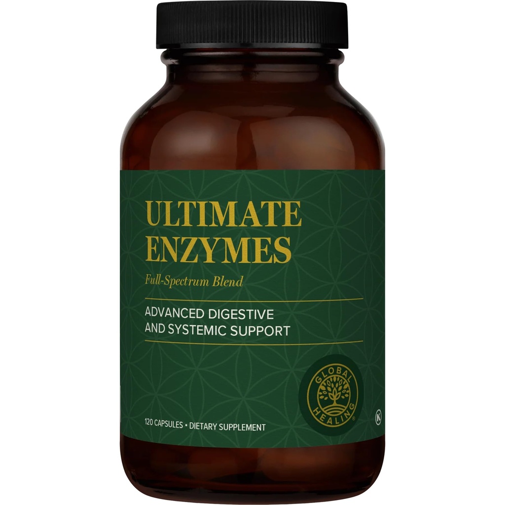 Globalno zdravljenje - Ultimate Enzymes - Sistemske in prebavne encime Dopolnilo za zdravo prebavljanje, imunski sistem Boost & Naravne Gut Health, Prebavne Enzyme za ženske in moške, Lipaza