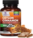 Organski Ceylon Cimet Dodatek 1800mg - Certified Organic Ceylon Cimet Powder tablete - Energy & Heart Podpora za ženske & moške, ustekleničen v ZDA, Antioksidant, Gluten prost, Non-GMO - 60 kapsul