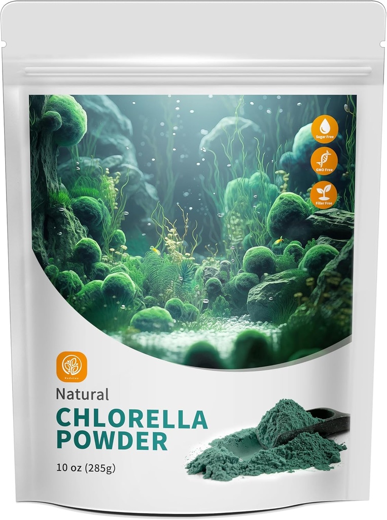 Klorella prašek naravna z 10 oz - klorofil prašek, podpira imunski sistem in delovanje jeter, ohraniti mladost, Vegan, bogata z Veganskimi beljakovinami in vitamini.