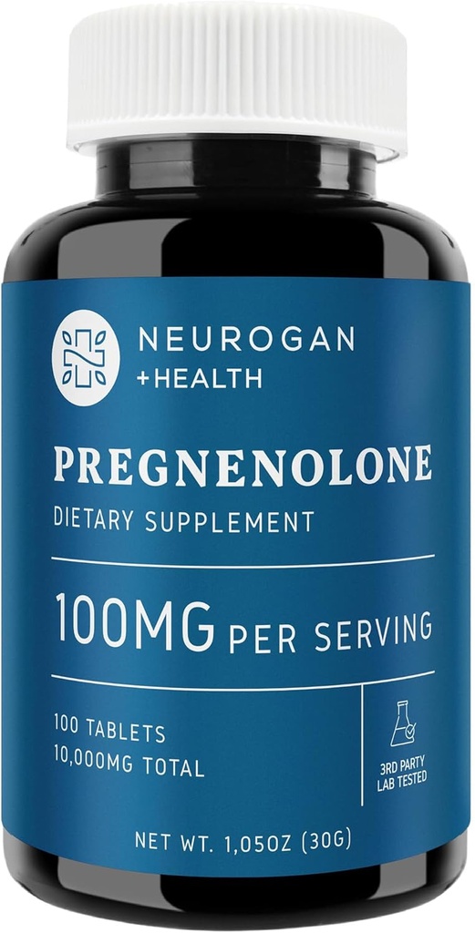 Neurogan Pregnenolone Dodatek- 100 mg na Serving - 100 tablet - Naravni Prohormone Podpora Hormone Balance & zdravo staranje - Non-GMO- Made in ZDA