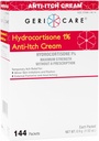 Gericare Hydrocortison 1% Krema proti srbenju, največja moč, 144 Count Pack, 0,5oz Vsak paket (Pack po 1)