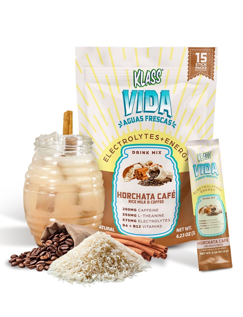 Hidracija + energijska mešanica elektrolitskega alkohola – Coffee Horchata Agua Fresca aroma 