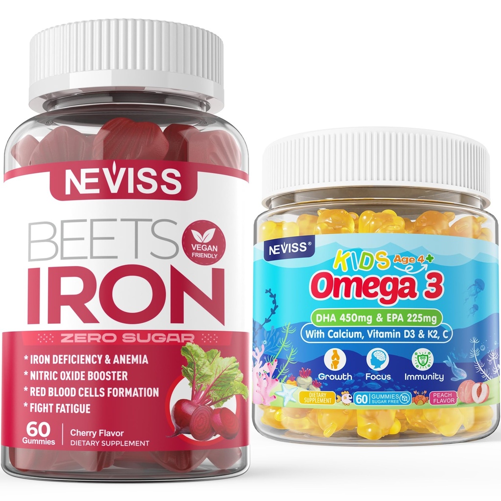 Iron Gumies 2 paket + otroci Omega 3 Gumies 2 paket