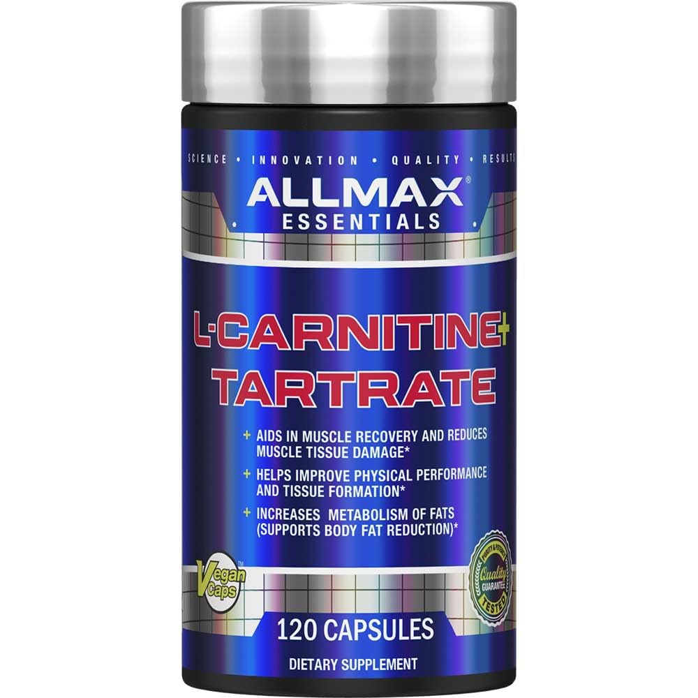 ALLMAX Nutrition L-karnitin + tartrat, 120 kapsul