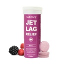 1Above Jet Lag Relief Tablets - Berry-Flavored Effervescent Multivitamin with Pycnogenol Travel Supplement for Hydration, Energy, Immune Support and Faster Recovery - Flight Essential, 10 Tablets