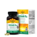 Country Life Vegan D3 5000 i.e. – Rastlinsko sušeni vitamin D3 iz Lichen – Visoka jakost Imunska in kostna podpora – Certified Vegan, Gluten-free, Non-GMO – 60 Softgels