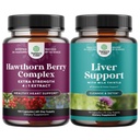 Natures Obrtna mešanica dodatne moči Hawthorn Berry kapsule - Heart Health Supplement in jetrna čistila Detox in popravila Formula - Zeliščna jetrna podpora
