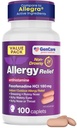 GenCare Alergija Relief tablete - Fexofenadine 180mg 24 ur Ne-Drowsy Alergy Medicine Antihistaminik, Primerjaj z Allegra 24 Uro Ne Drowsy tablete za Itchy oči, Runny Nose, Kopriv (100 Štetje)
