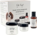 Eye Envy Dog Tear Stain Regener Starter Kit. 100% naravno, varno. Vsebuje: Stain Solution, Aplicator Pads, in Stain Powder. Tear Treatment Kit. Traja 30-45 dni. Izdelano v ZDA