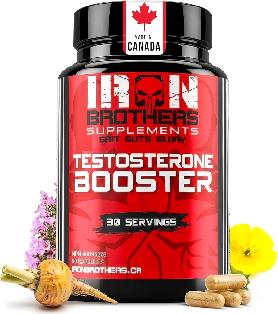 Iron Brothers Supplements Testosteron Booster za moške, 90 Kapsule 