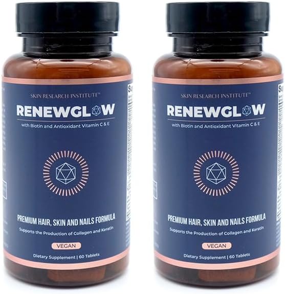 Srilabs Renewglow Biotin 5000mcg Doplačilo za rast las za ženske 40 Plus - Gotu Kola Vitamin E, C cink za zdrave lase, kožo in nohte – s 27 Lepotno izboljšanje hranil