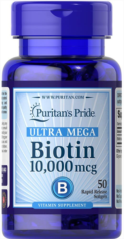 Puritanski ponos Ultra Mega Biotin 10000 Mcg 50 Count