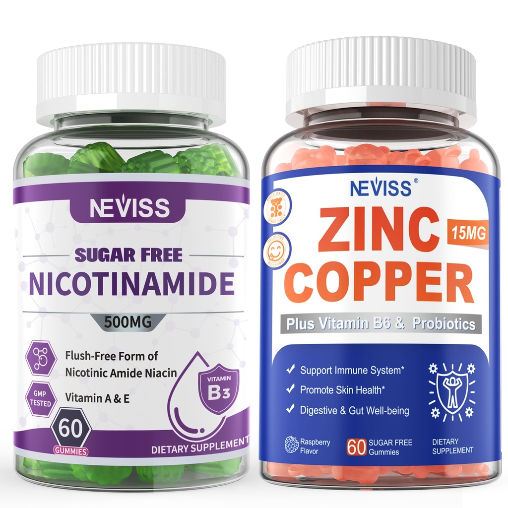NEVISS Nikotinamid 500mg Gumiji + cinkovi bakreni gumiji