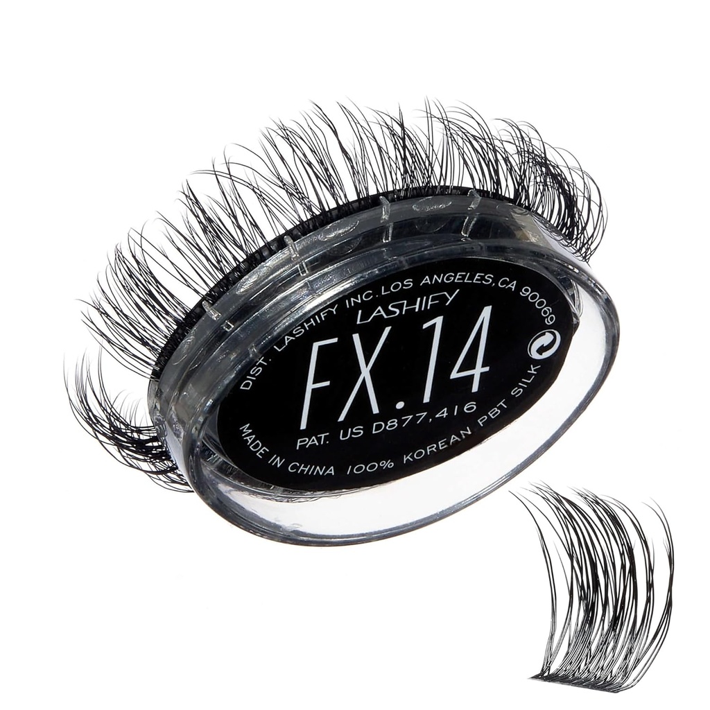 Lashify Fluffy FX 14mm Gossamer DIY trepalnice razširitve ponovno napolni, za najbolj Curliest in Fluttery videz, črna, enostavno lažne las