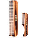 Kent Beard in Mustache Grooming Set - ročno izdelan žep Combs za moške potovanja in domačo uporabo, Mini Combs za urejanje