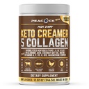 Kolagen Keto Coffee Creamer v prahu 12.2 oz - hidrolizirani kolagen peptidi s kokosovim MCT oljem, B12, magnezij, nearomatizirani proteini v prahu, krema za kavo brez sladkorja za napitke in peko