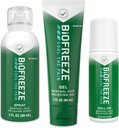Biofreeze Pain Relief Roll-On 2,5 FL OZ, Gel 3 FL OZ, In Spray 3 FL OZ Variety Pack Topična bolečina Reliever za mišice in sklepe iz Artritisa, Backache, Seve, Modrice, Sprains (Package May Vary)