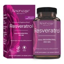 Resveratrol 250 mg, Antioksidant dopolnilo za zdravje srca in celic, podpira zdravo staranje in imunski sistem, Paleo, Keto, 30 kapsul